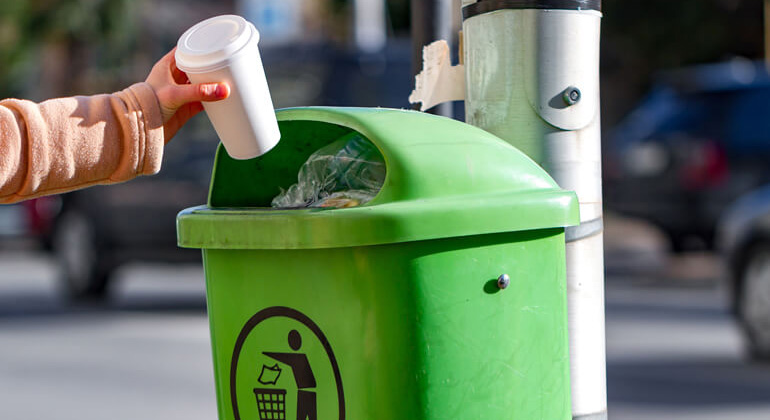 Recycling bin for responsible waste disposal